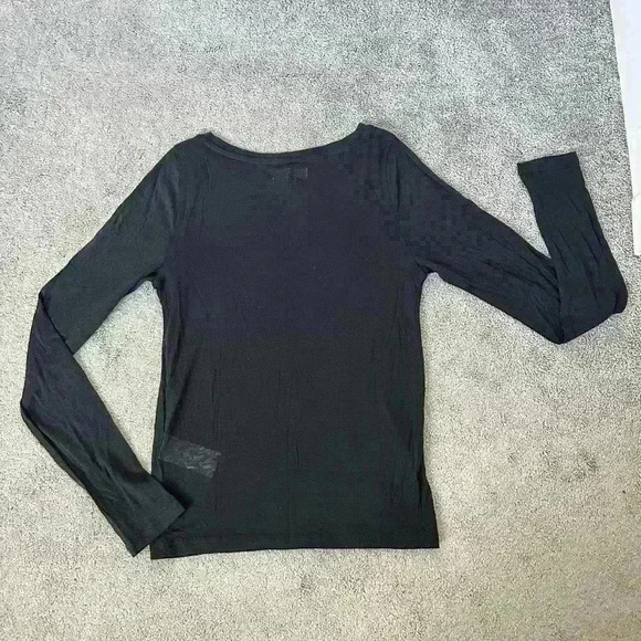 Madewell Scoopneck Long-Sleeve Tee Size XS True Black - Picture 5 of 8